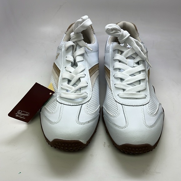 Men’s Original Penguin by Munsingwear Lace Up Shoes Size 11.5 White/Tan NIB - Picture 2 of 12